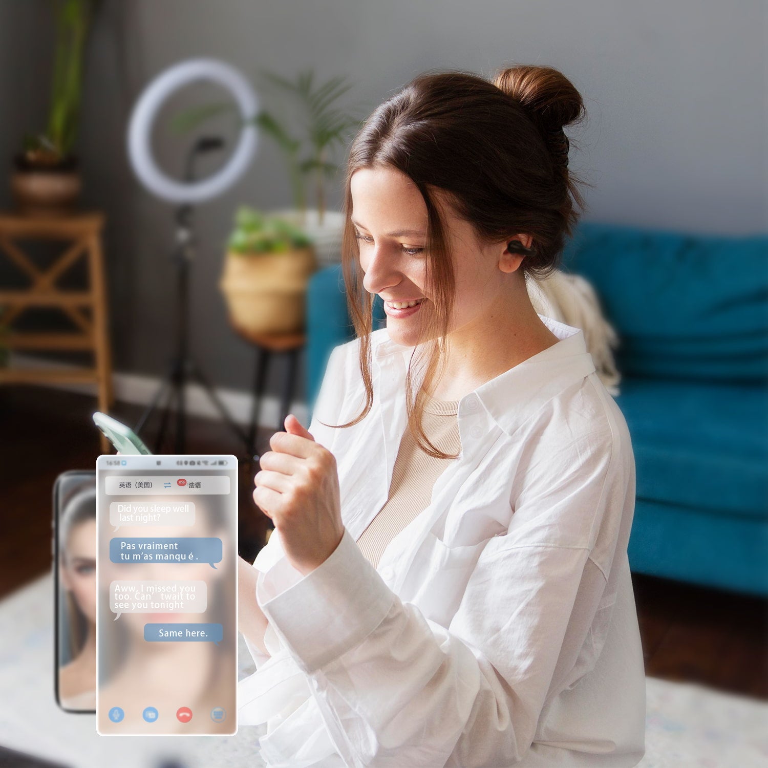 iTour Z50S Real-Time Language Translation Earbuds